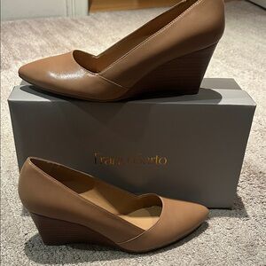Franco Sarto Brown Wedge Shoes
